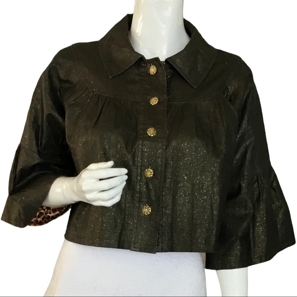 WEST 36th LINEN/COTTON CROP JACKET